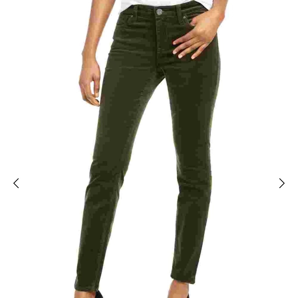 straight  leg Kut From The Kloth Women's Diana Corduroys Green Size6